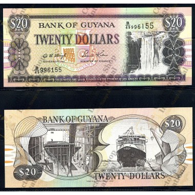 Guyana- 20 Dollars 1996...