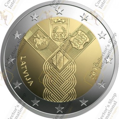 Latvia 2 Euro 2018 "100...