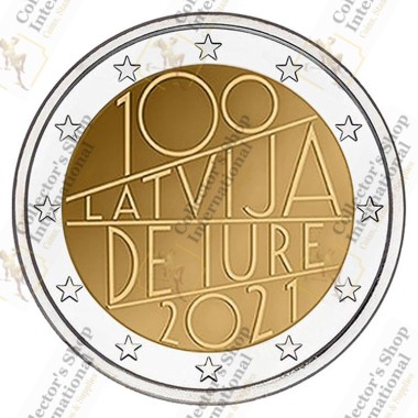 Latvia 2 euro 2021 " 100th...