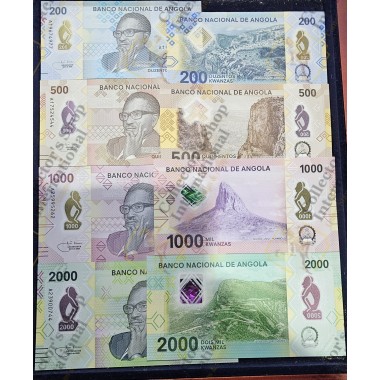 Angola set of 4 notes 2020...