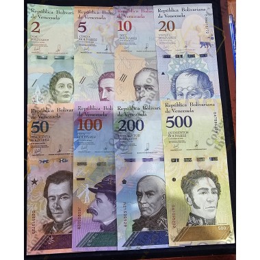 Venezuela set of 8 notes,...