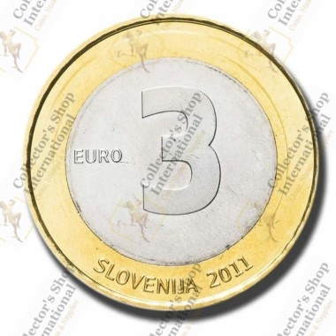 Slovenia 3 Euro Bi-Metallic...