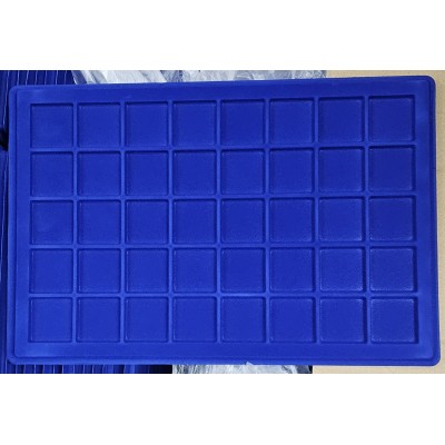 Blue velvet tray with 40...